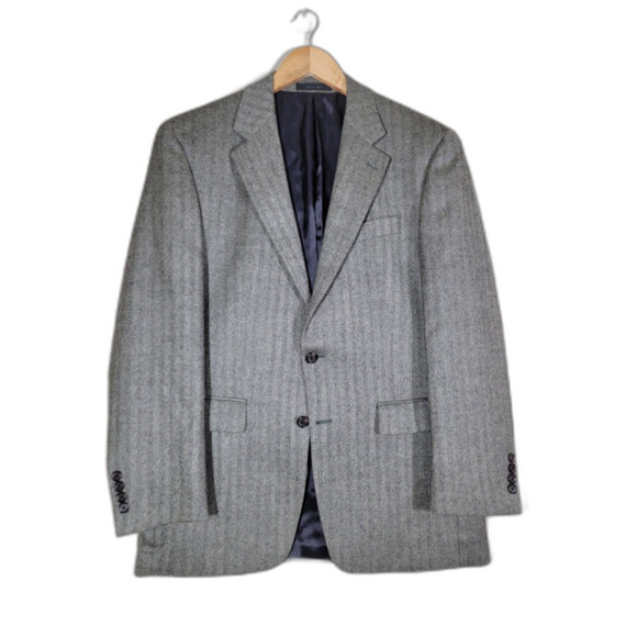Lauren Ralph Lauren Other - Lauren Ralph Lauren 100% Lambs Wool Grey Herringbone Blazer Suit Jacket - 38R